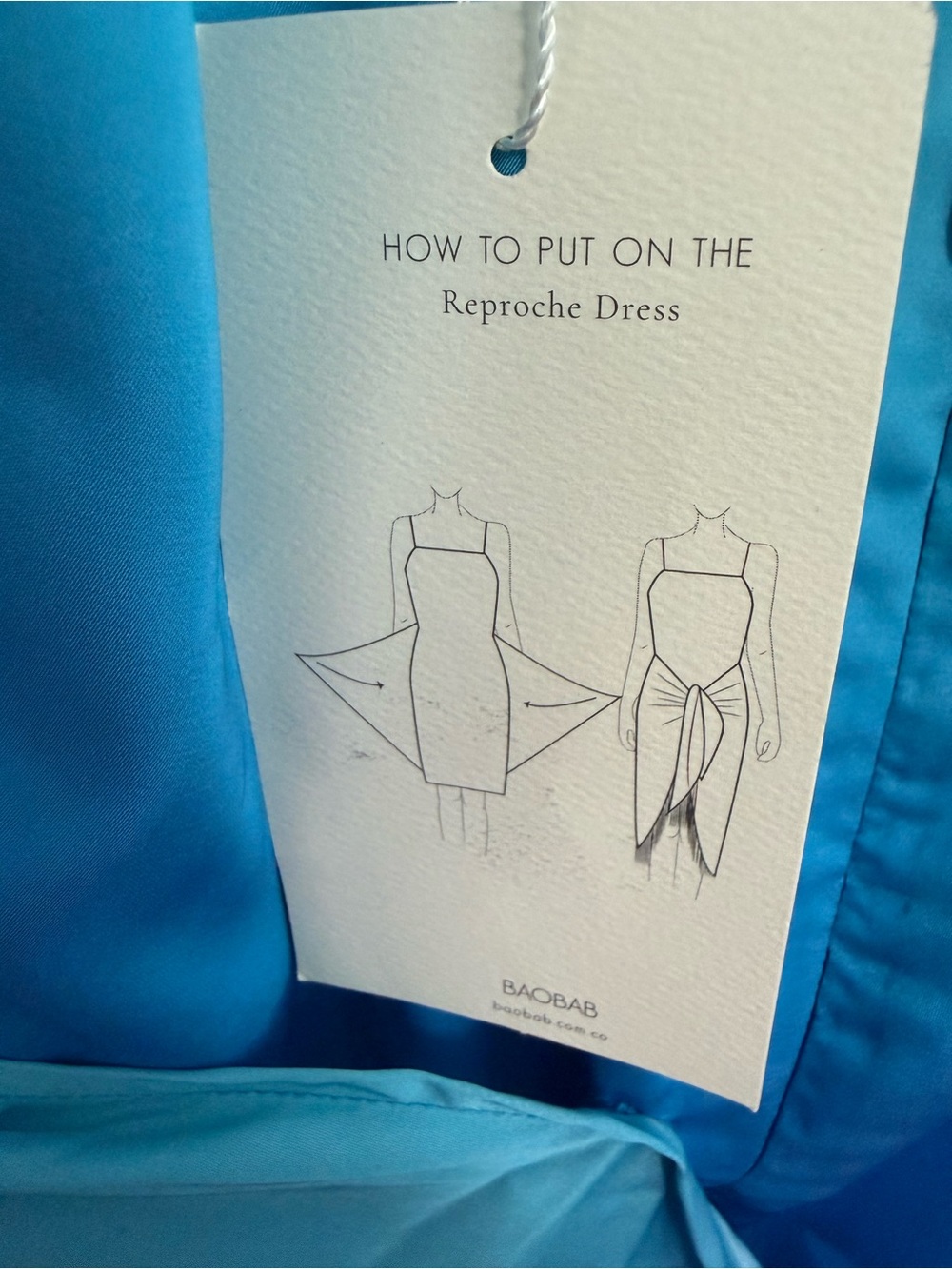 Baobab reproche midi dress blue ombré NWT - Picture 8 of 8
